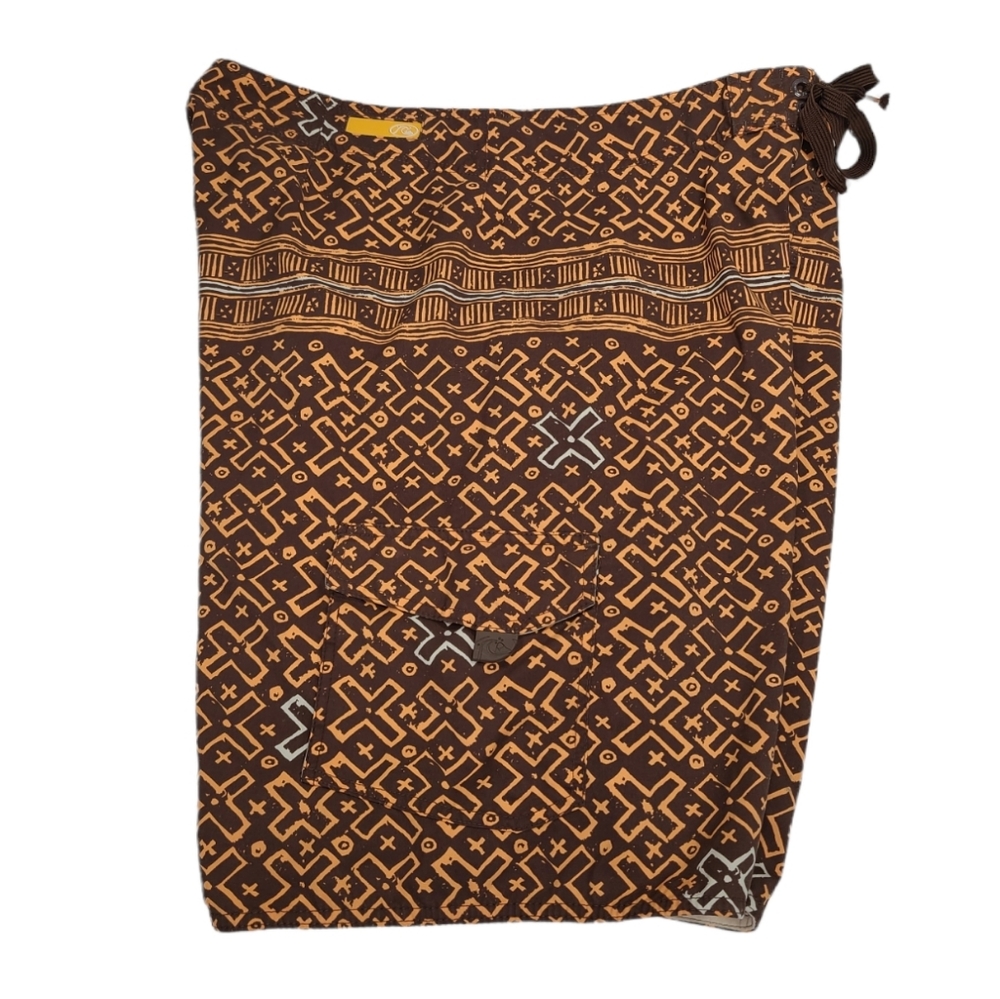 Quiksilver Edition X Print Board Shorts Swim Trunks Brown Men's Size 38 - Picture 6 of 12